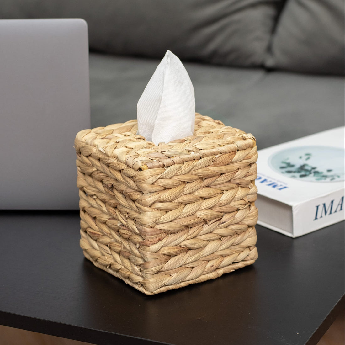 Woven Wicker Tissue Box Cover (Square)