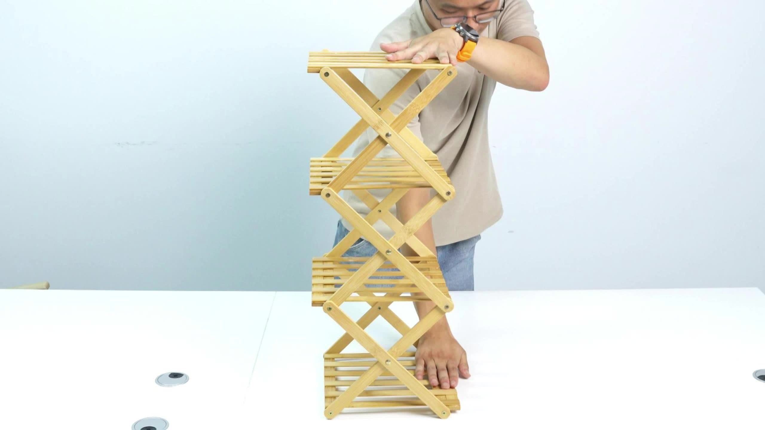 No-Install Breathable Shoe Rack