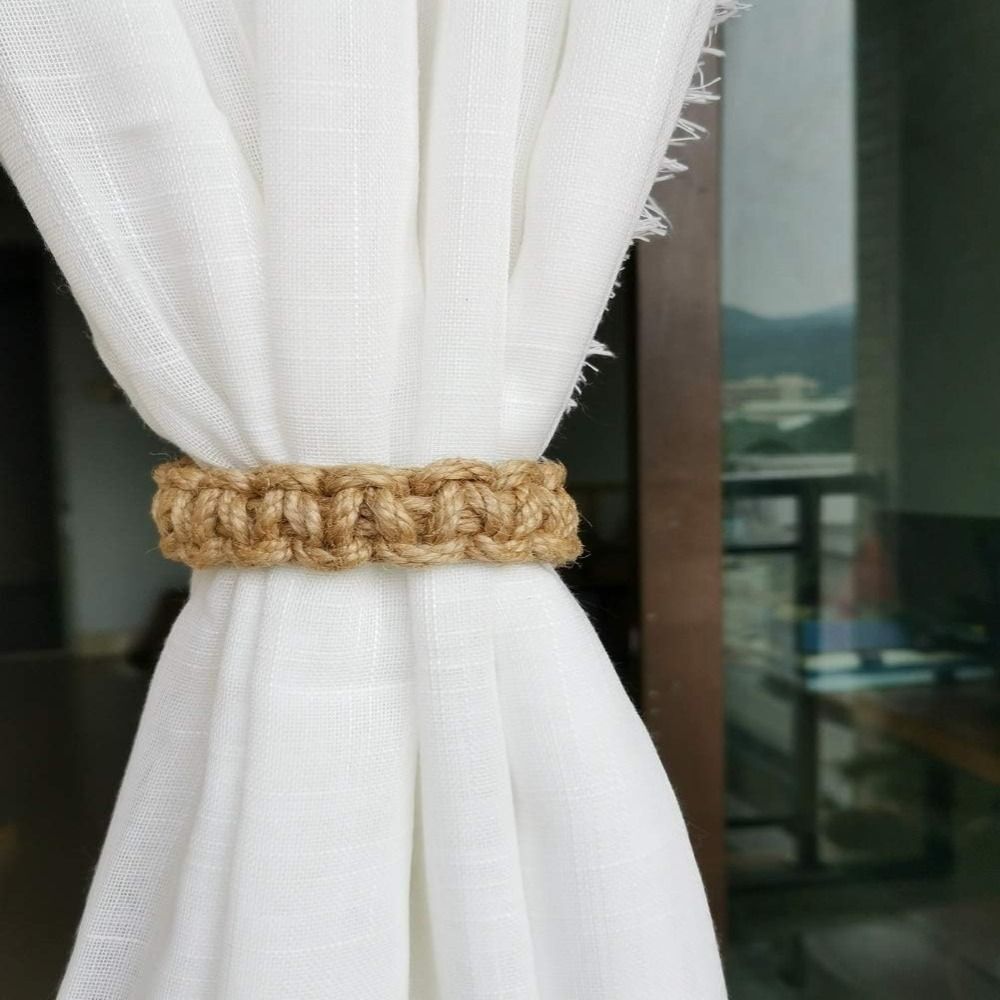 8-Piece Braided Curtain Tieback Set