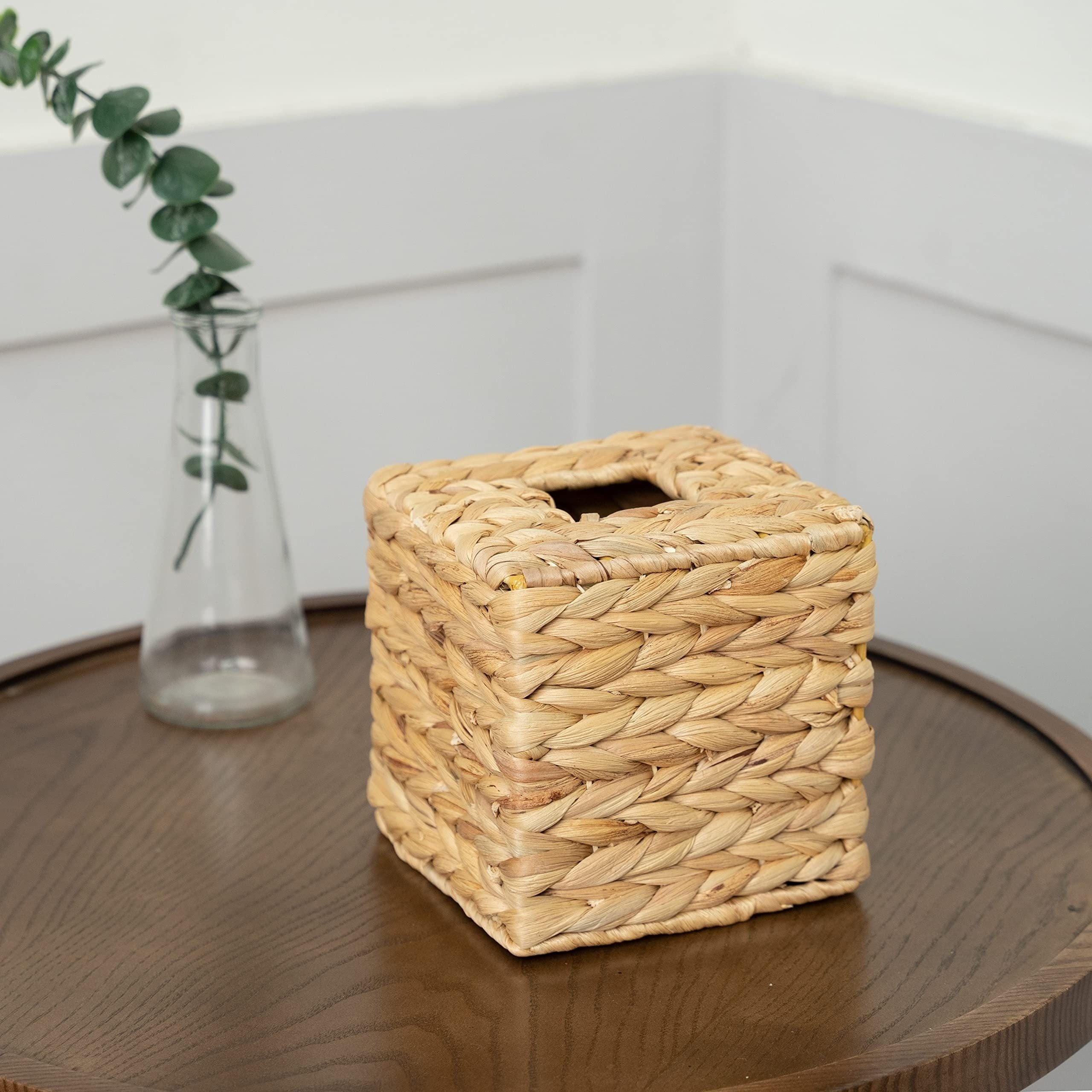 Woven Wicker Tissue Box Cover (Square)