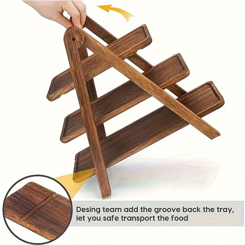 Multi-Tier Wooden Display Stand