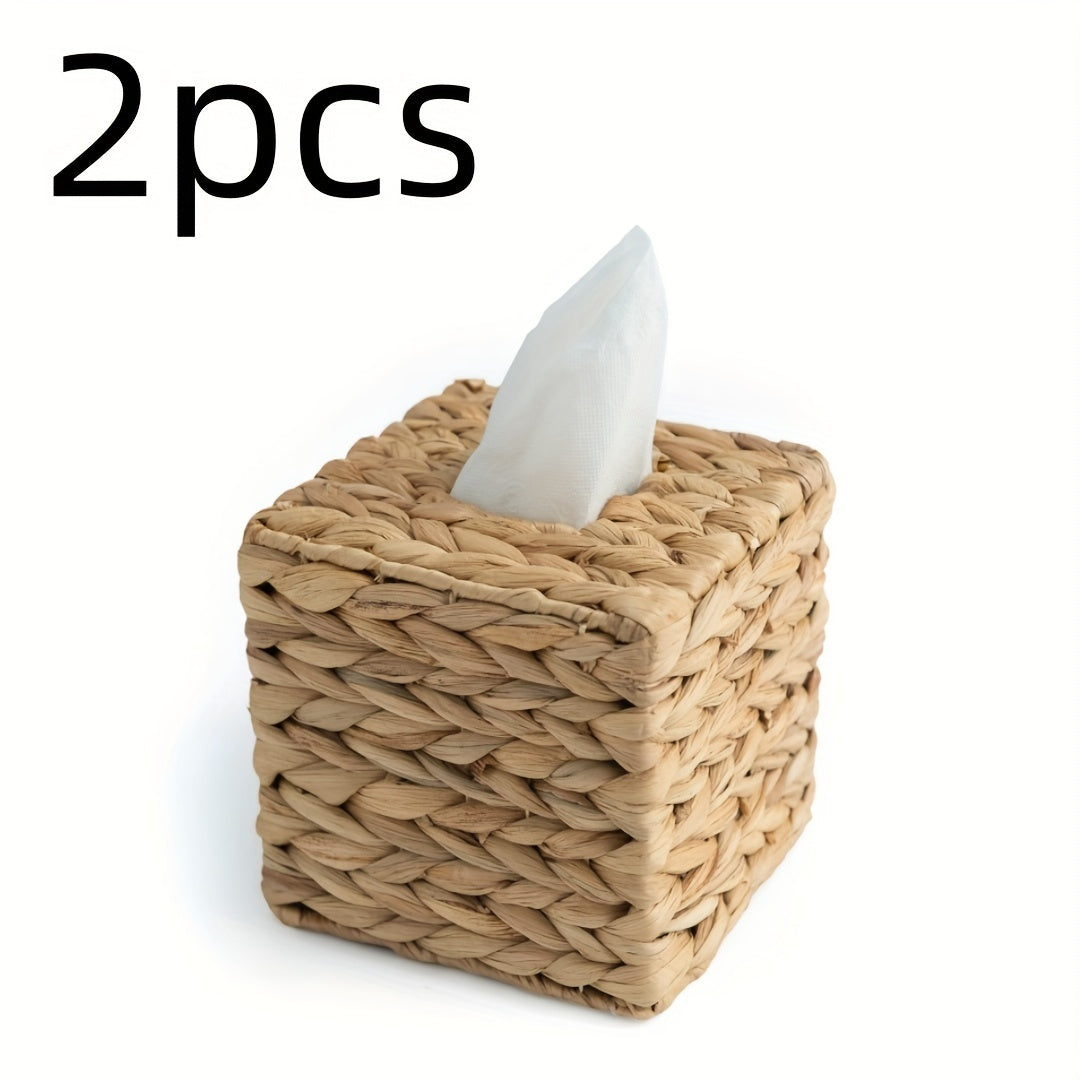 Woven Wicker Tissue Box Cover (Square)