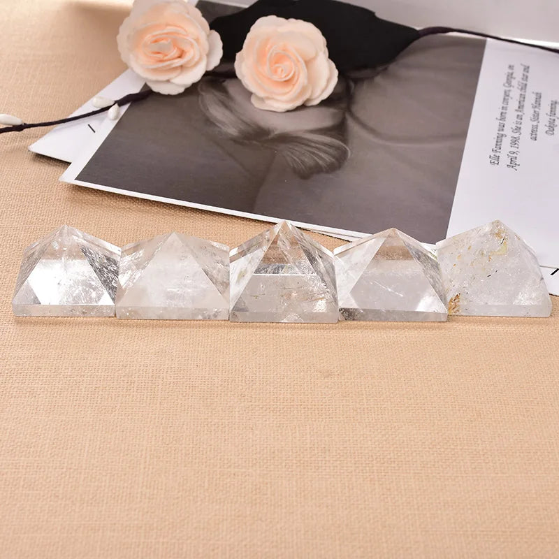 Quartz Pyramid Home Decor Ornament
