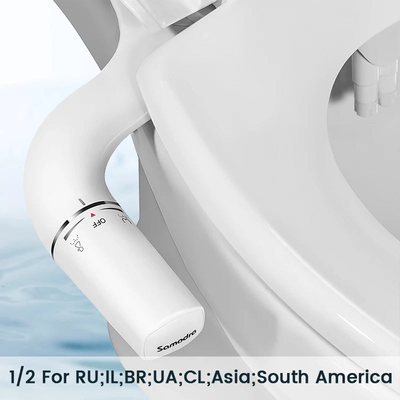 Ultra-Slim Bidet Attachment – Dual Nozzle with Adjustable Water Pressure