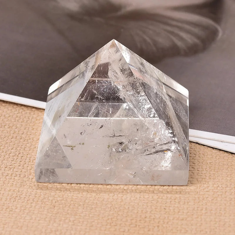 Quartz Pyramid Home Decor Ornament