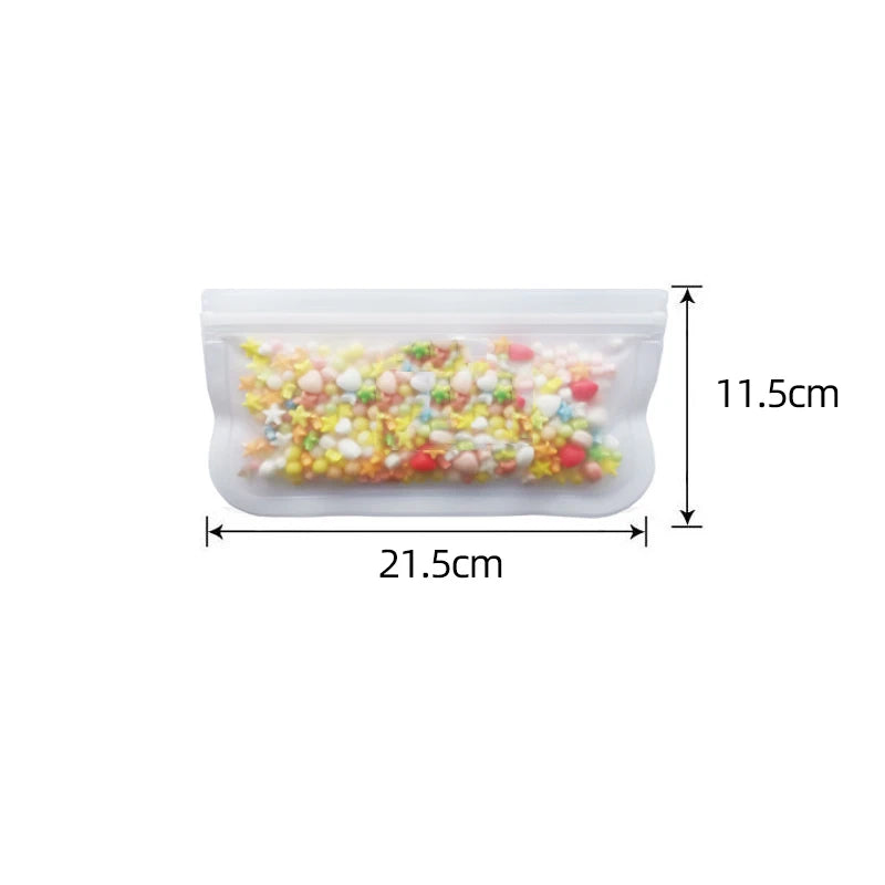 FlexiSeal Silicone Food Storage Bags — Reusable Stand-Up Zip Shut Containers