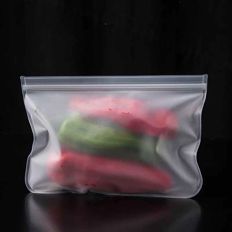 FlexiSeal Silicone Food Storage Bags — Reusable Stand-Up Zip Shut Containers