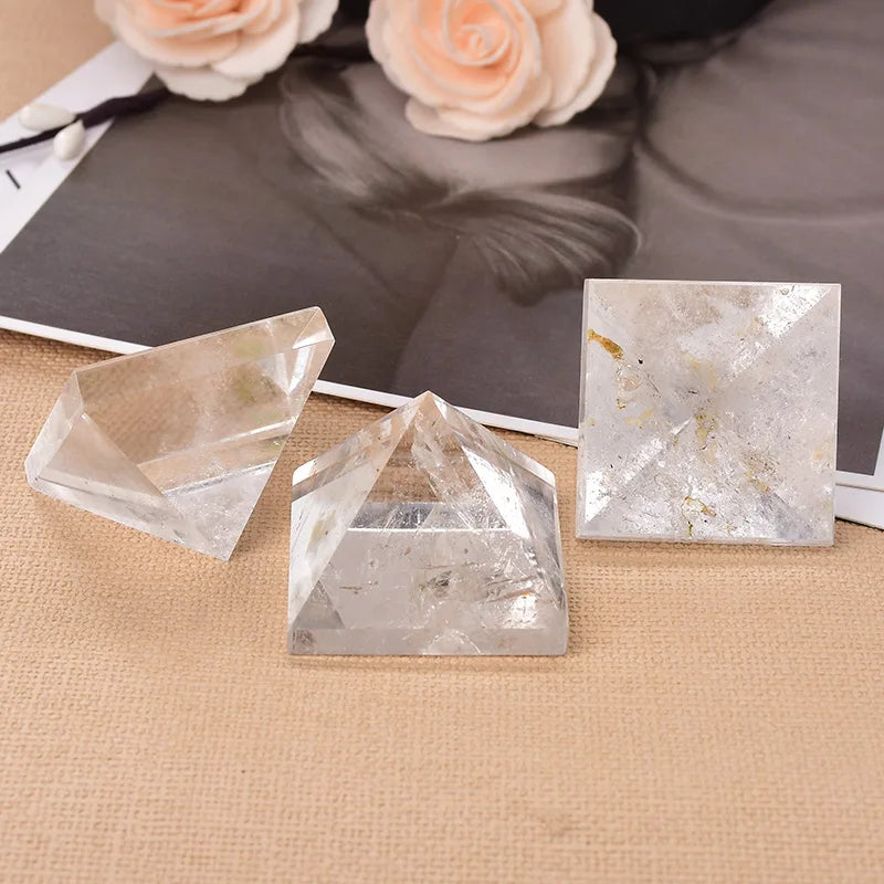 Quartz Pyramid Home Decor Ornament