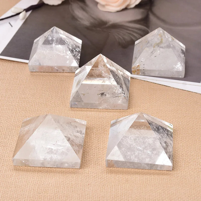 Quartz Pyramid Home Decor Ornament
