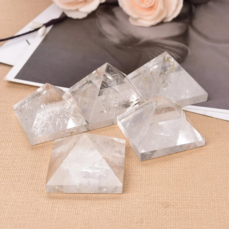 Quartz Pyramid Home Decor Ornament