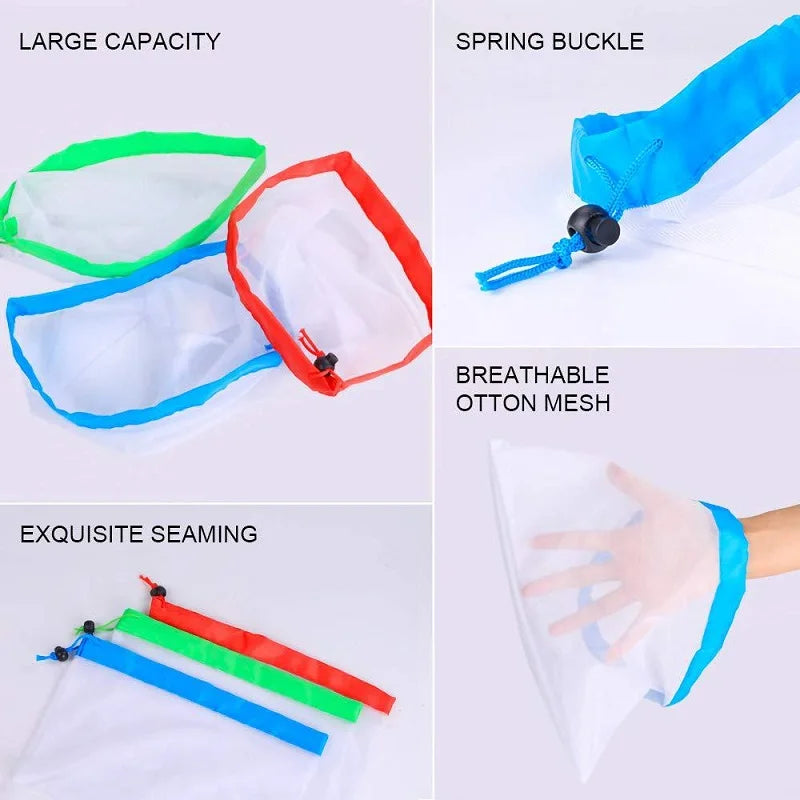 GreenMesh Reusable Produce Bags — Washable Eco-Friendly Mesh Bags for Grocery Shopping