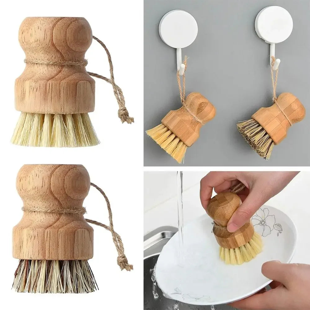 EcoScrub Wooden Dish Brush Set — Natural Sisal & Coconut Bristles