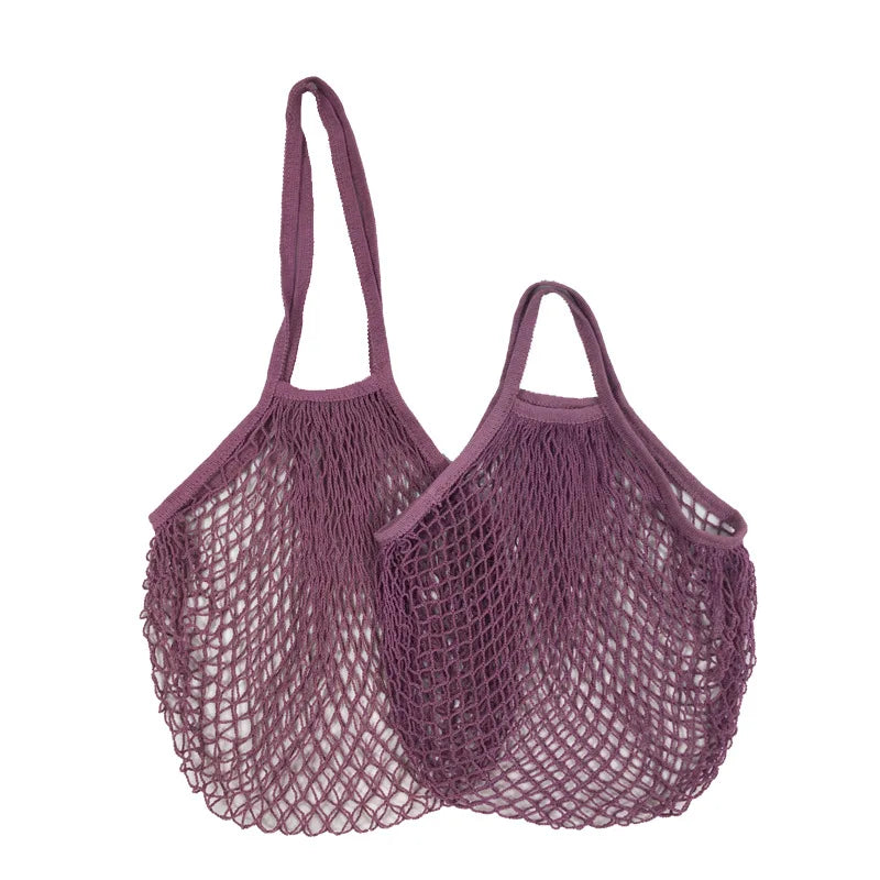 EcoCarry Reusable Cotton Mesh Tote Bags — Organic Washable Grocery Bags for Fruits & Vegetables