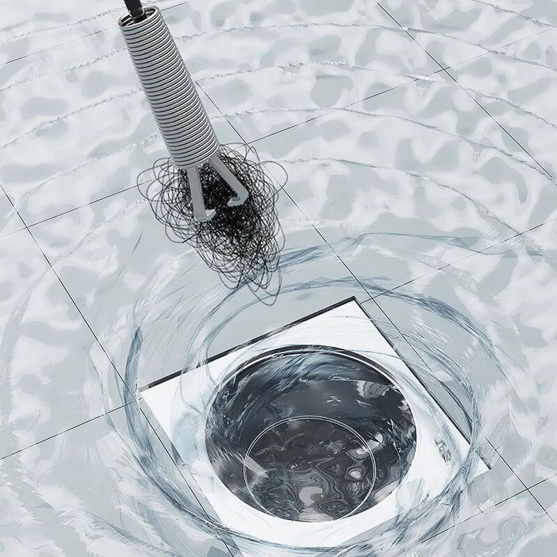 DrainMaster 160CM Sewer Snake — Spring Pipe Dredging Tool