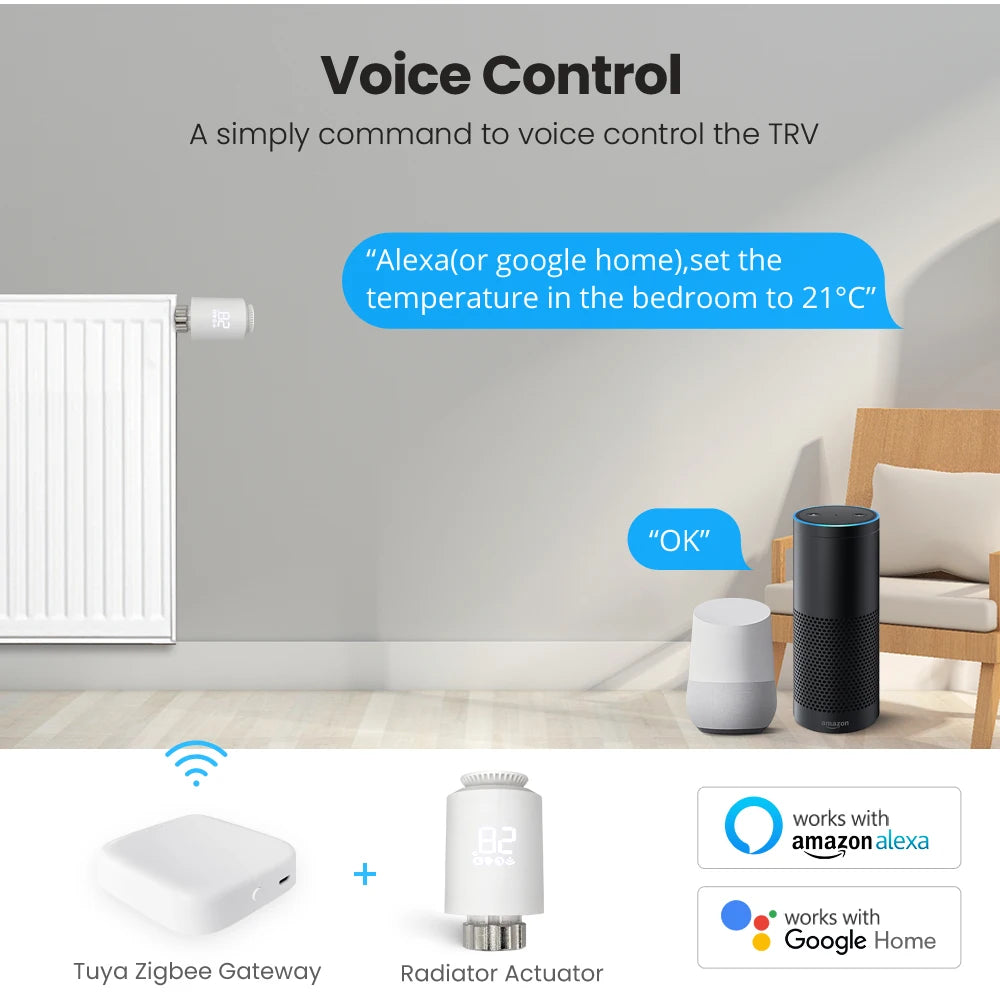 HeatMaster TRV Radiator Valve — Smart Thermostatic Temperature Controller