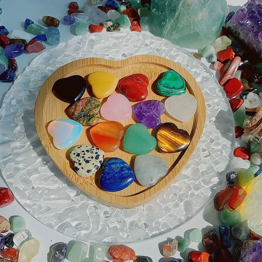 Heart Shape Natural Crystal Healing Stones