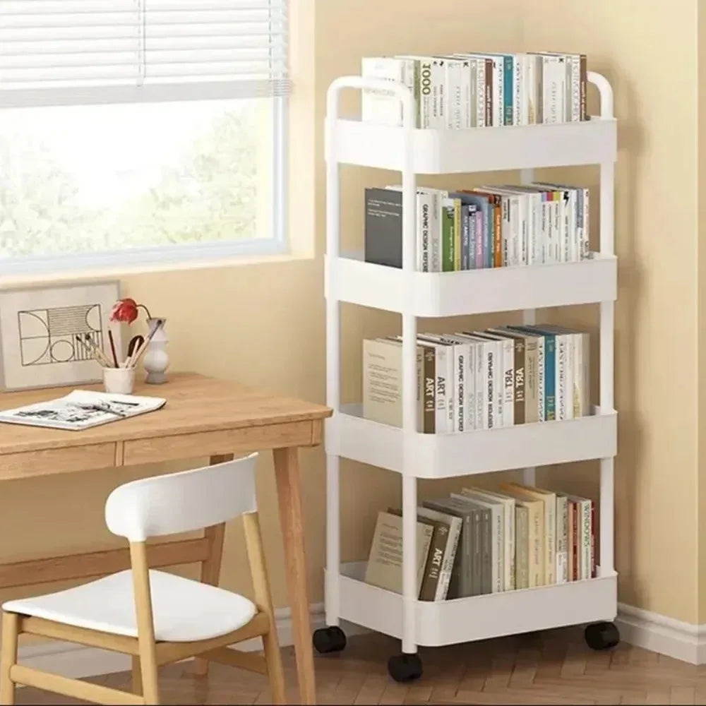 FlexiStore Mobile Storage Rack — 3/4 Tier Trolley Organizer with Wheels for Kitchen & Home
