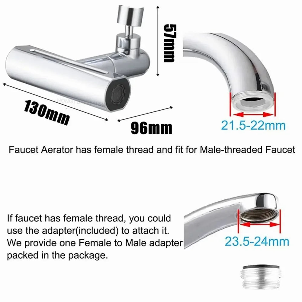 AquaFlex 4-in-1 Kitchen Faucet – Universal Swivel with 360° Rotation