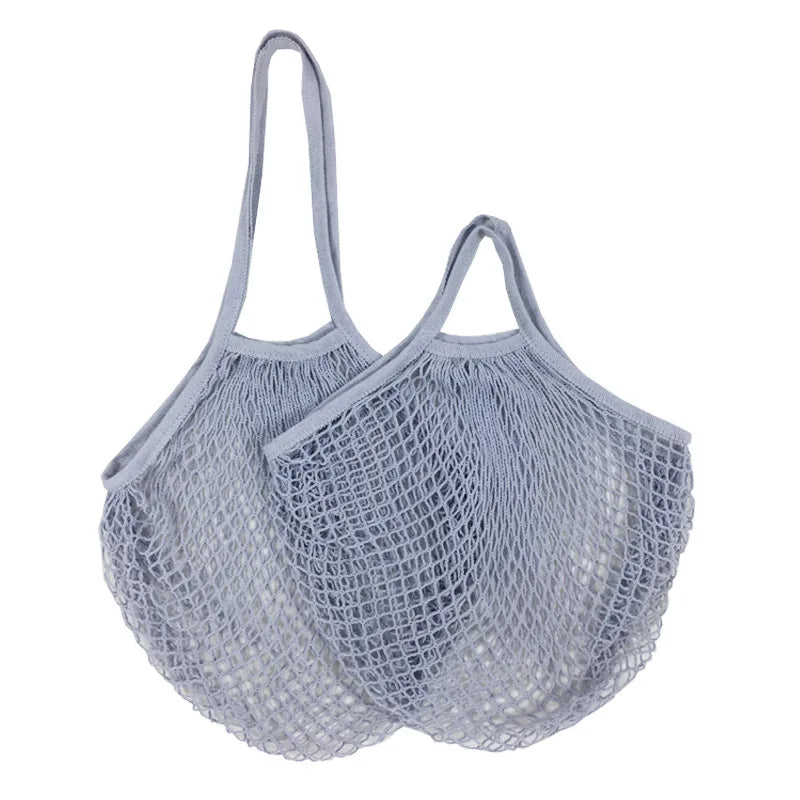 EcoCarry Reusable Cotton Mesh Tote Bags — Organic Washable Grocery Bags for Fruits & Vegetables
