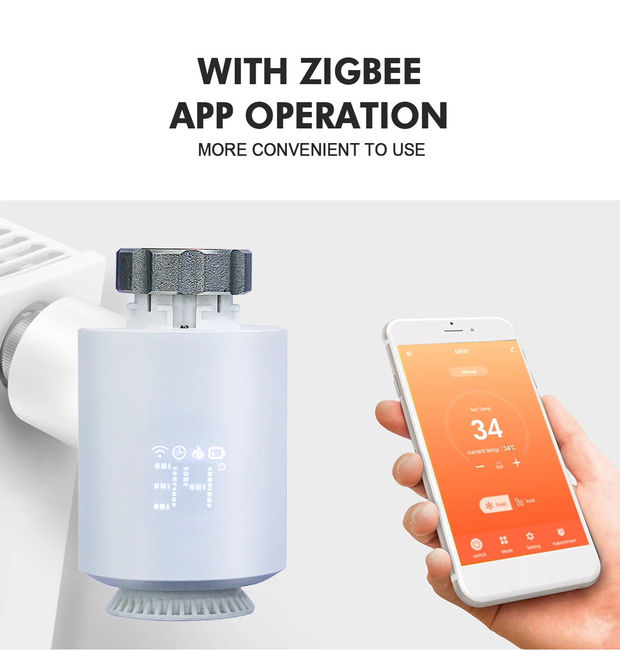 HeatMaster TRV Radiator Valve — Smart Thermostatic Temperature Controller