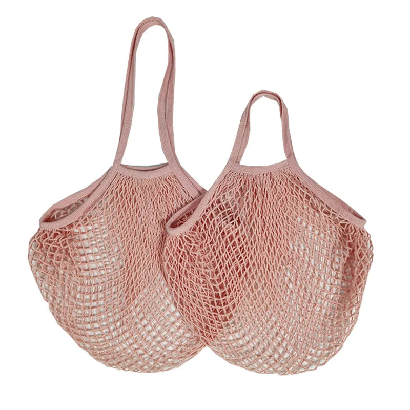 EcoCarry Reusable Cotton Mesh Tote Bags — Organic Washable Grocery Bags for Fruits & Vegetables