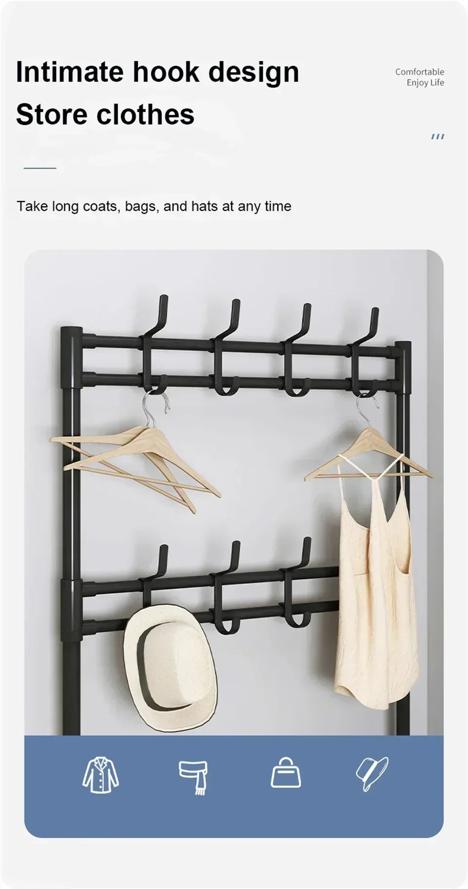 Multi-Layer Shoe and Clothes Storage Rack