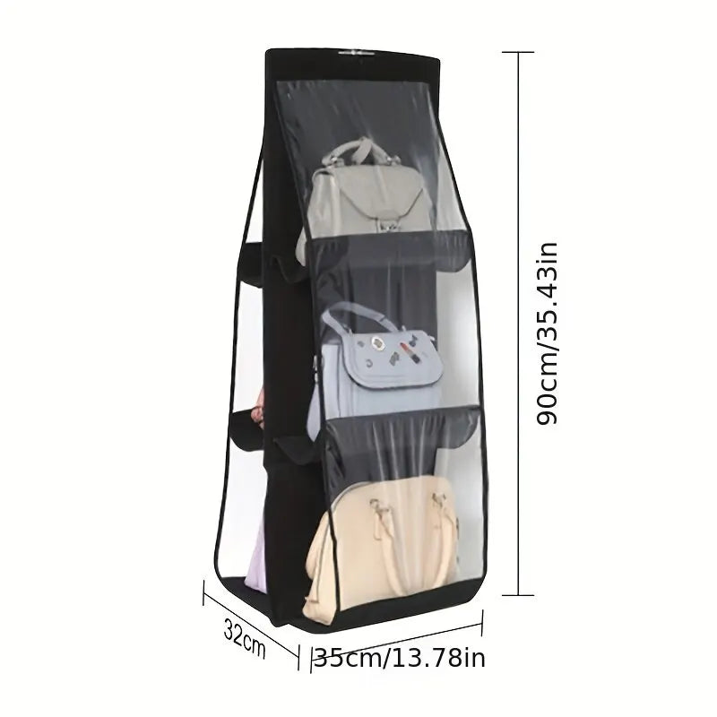 Elegance Keeper: Foldable 6-Pocket Handbag Organizer