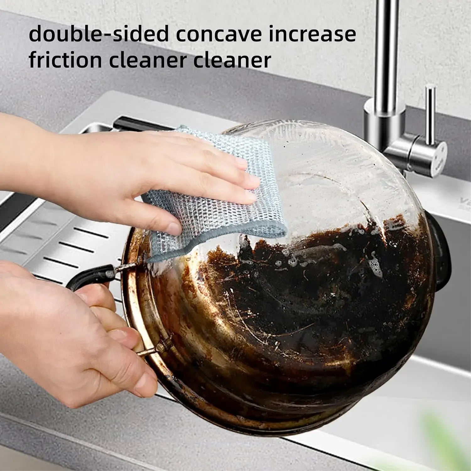 SteelShine Magic Wire Cleaning Cloths — Double-Sided Thickened Metal Scrubber for Dishes & Pots