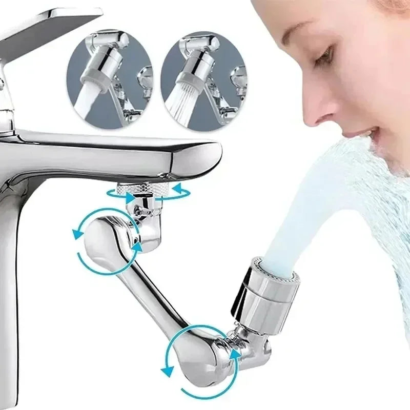 SpinFlow 1080° Universal Faucet Sprayer – Rotating Aerator Extender