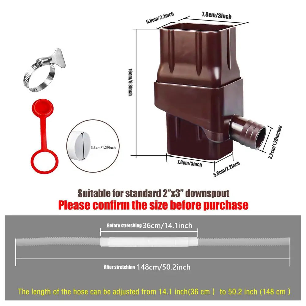 AquaHarvest Rainwater Collection Kit – Easy Install Diverter System with Filtration