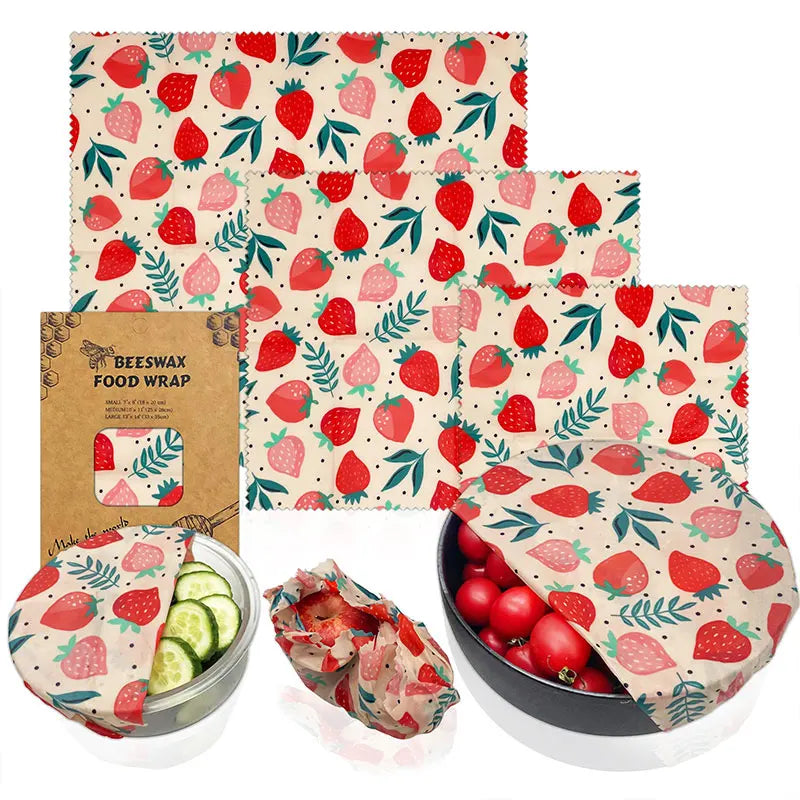 GreenSeal Reusable Beeswax Food Wraps — Organic & Eco-Friendly Food Storage Cloth