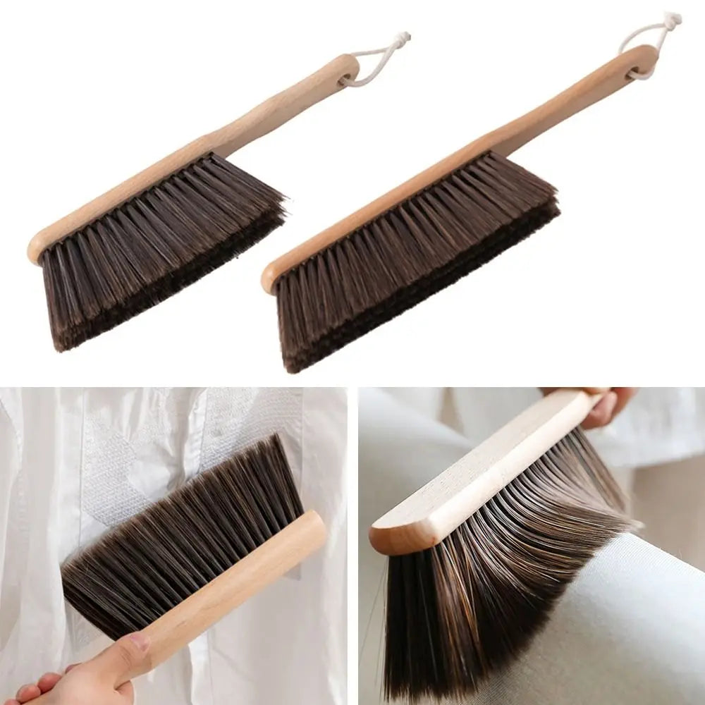 PureBristle Natural Wood Coffee Brush — Anti-Static Cleaning Brush for Desktop, Grinder & Bed
