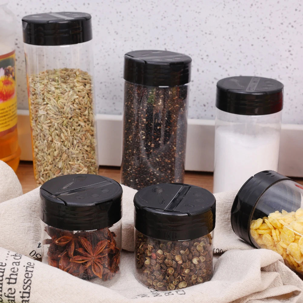 SpiceClear 24-Piece Seasoning Jar Set — Reusable Transparent Spice Containers for Kitchen