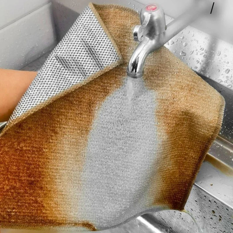 SteelShine Magic Wire Cleaning Cloths — Double-Sided Thickened Metal Scrubber for Dishes & Pots