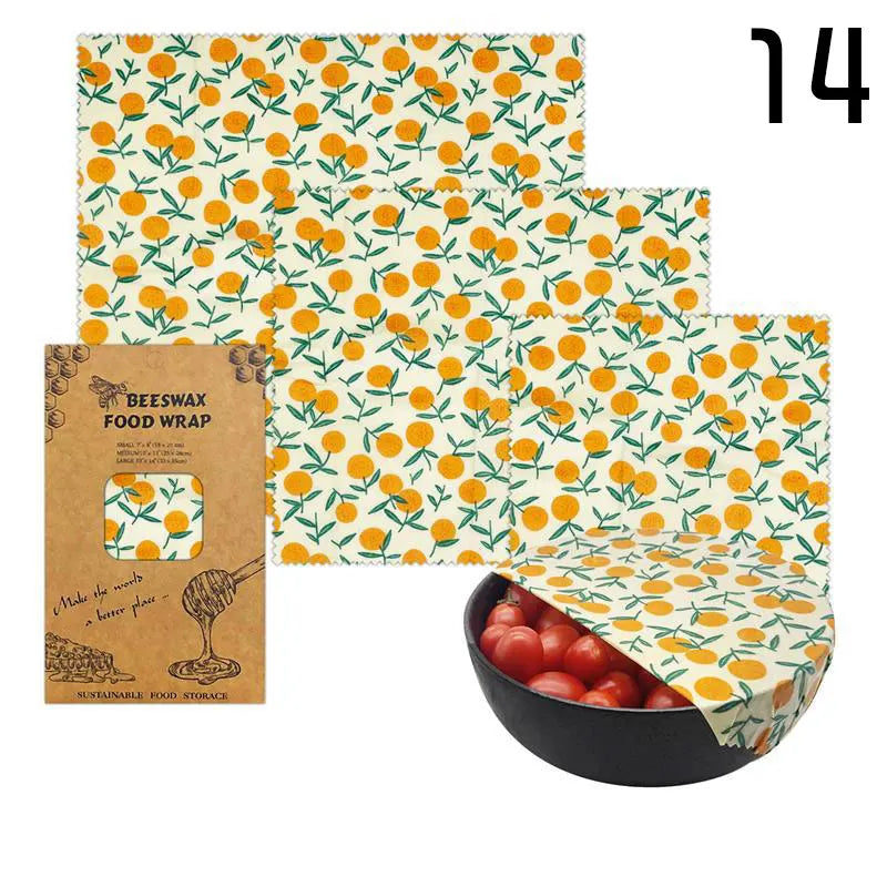GreenSeal Reusable Beeswax Food Wraps — Organic & Eco-Friendly Food Storage Cloth