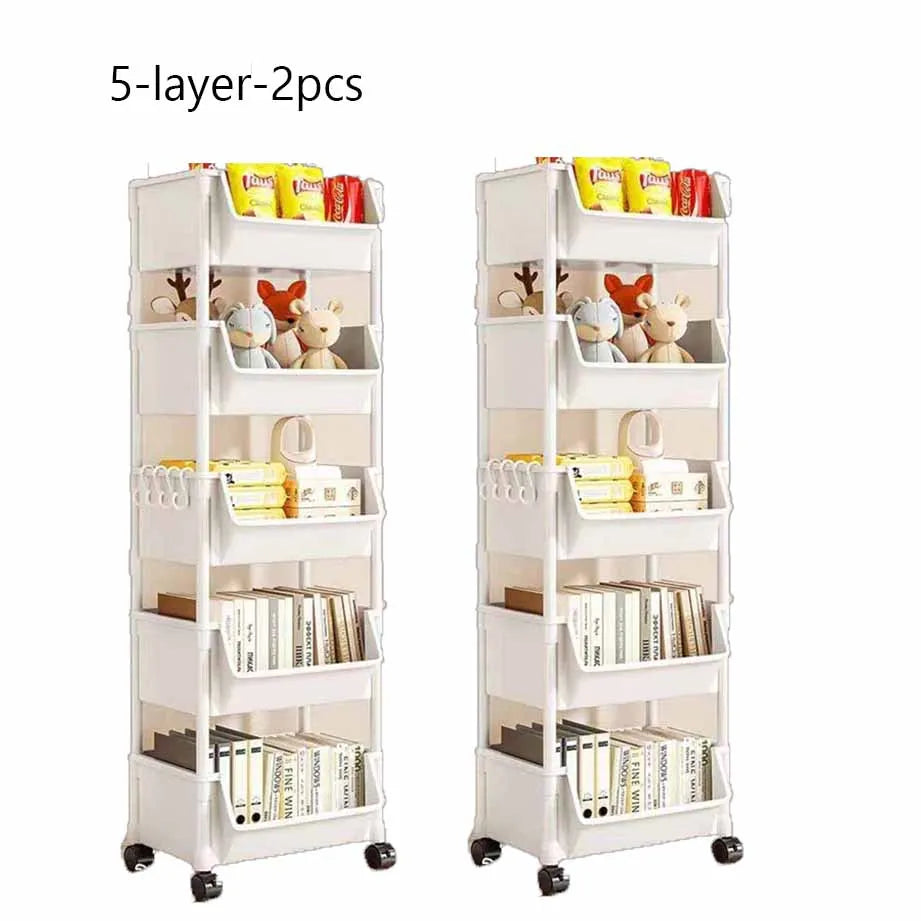SlimSpace Trolley Storage Rack — Narrow Slit Organizer for Kitchen, Bathroom & Living Room