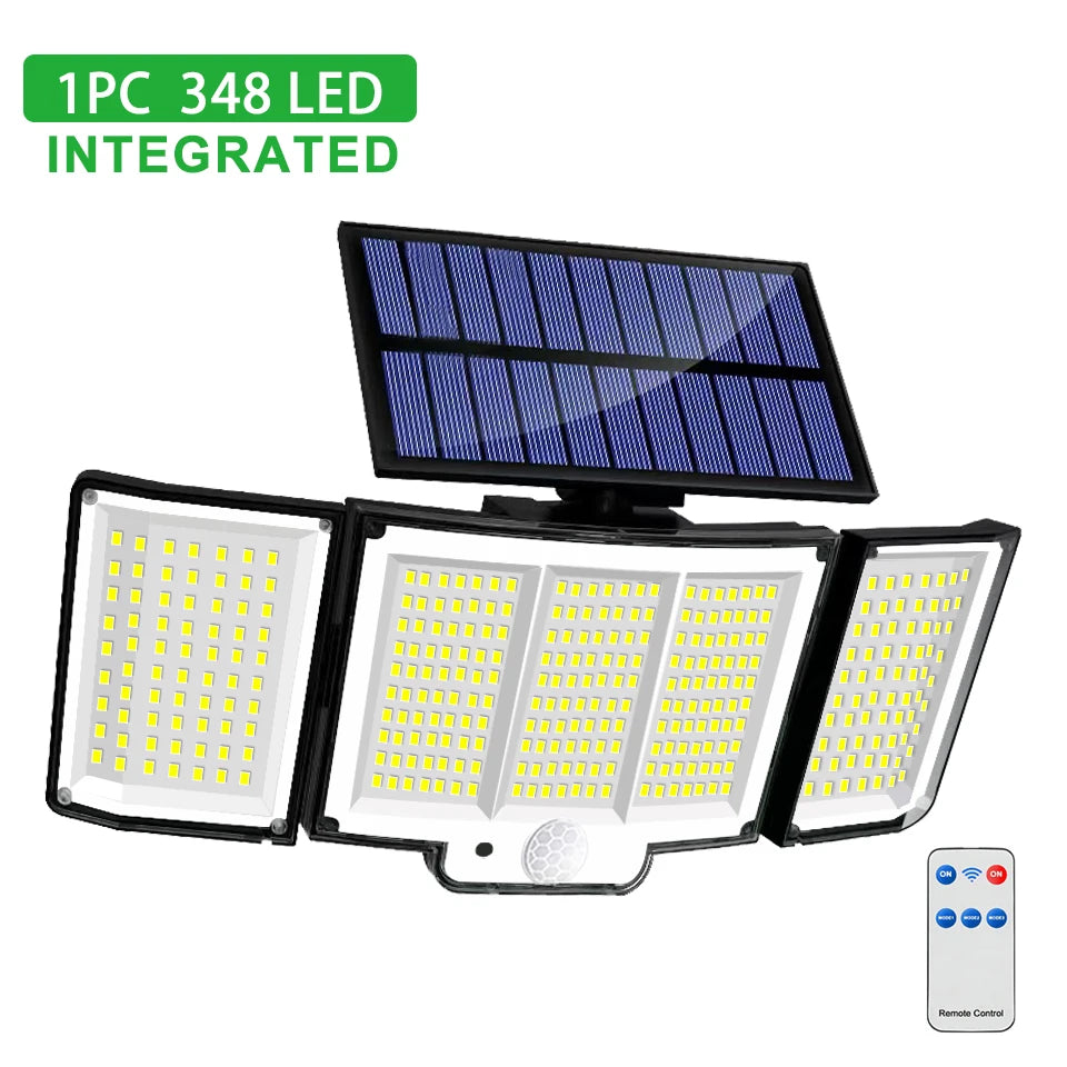LumaGuard Solar Wall Light — 328/348 LED Super Bright Motion Sensor