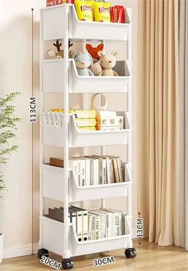 SlimSpace Trolley Storage Rack — Narrow Slit Organizer for Kitchen, Bathroom & Living Room