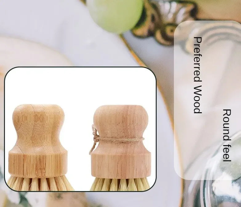 EcoScrub Wooden Dish Brush Set — Natural Sisal & Coconut Bristles