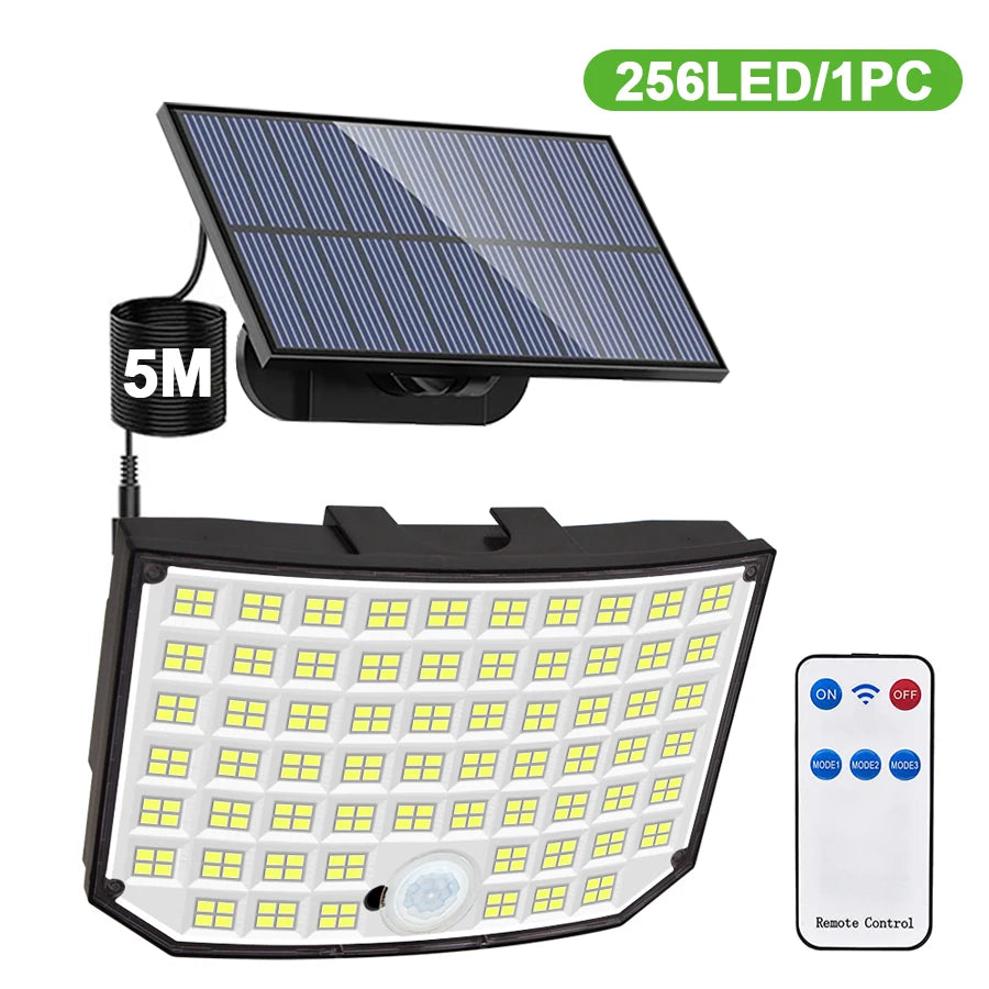 LumaGuard Solar Wall Light — 328/348 LED Super Bright Motion Sensor