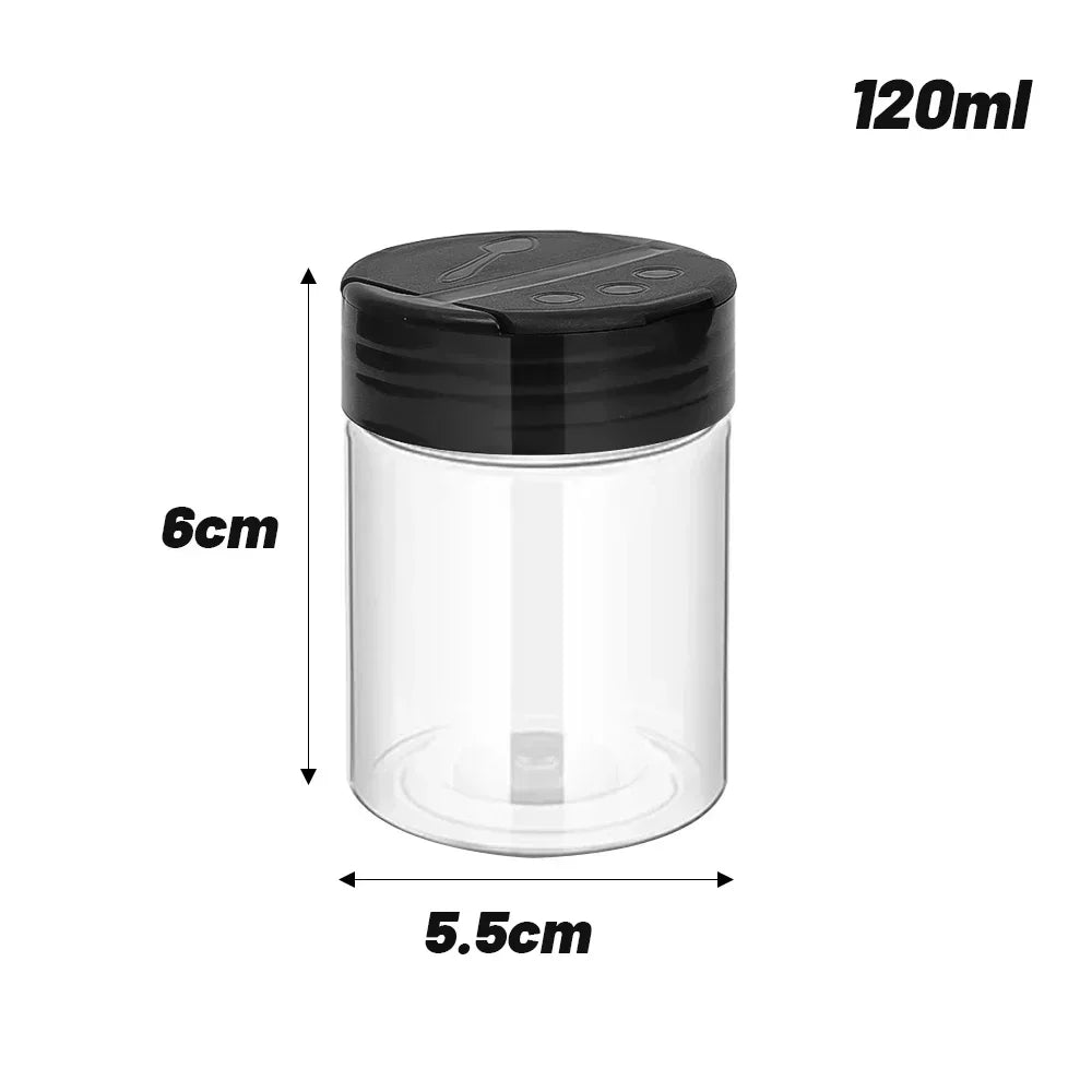 SpiceClear 24-Piece Seasoning Jar Set — Reusable Transparent Spice Containers for Kitchen