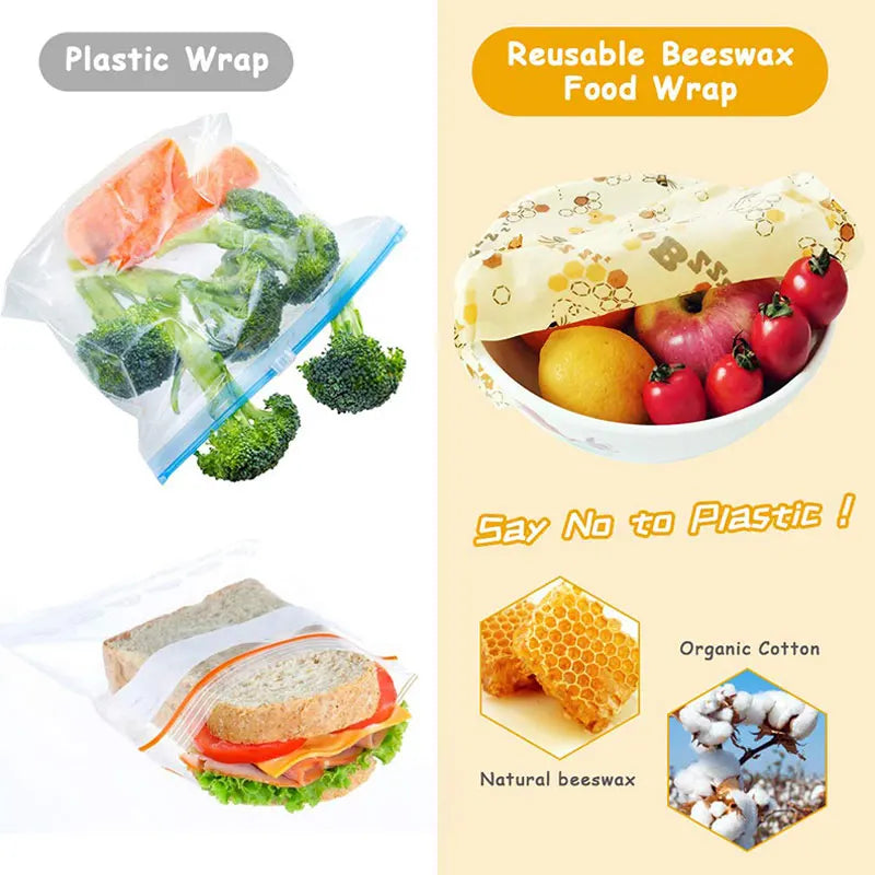 GreenSeal Reusable Beeswax Food Wraps — Organic & Eco-Friendly Food Storage Cloth