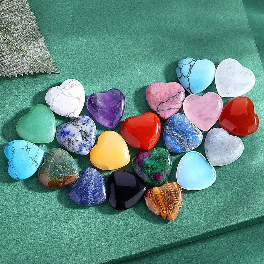 Heart Shape Natural Crystal Healing Stones
