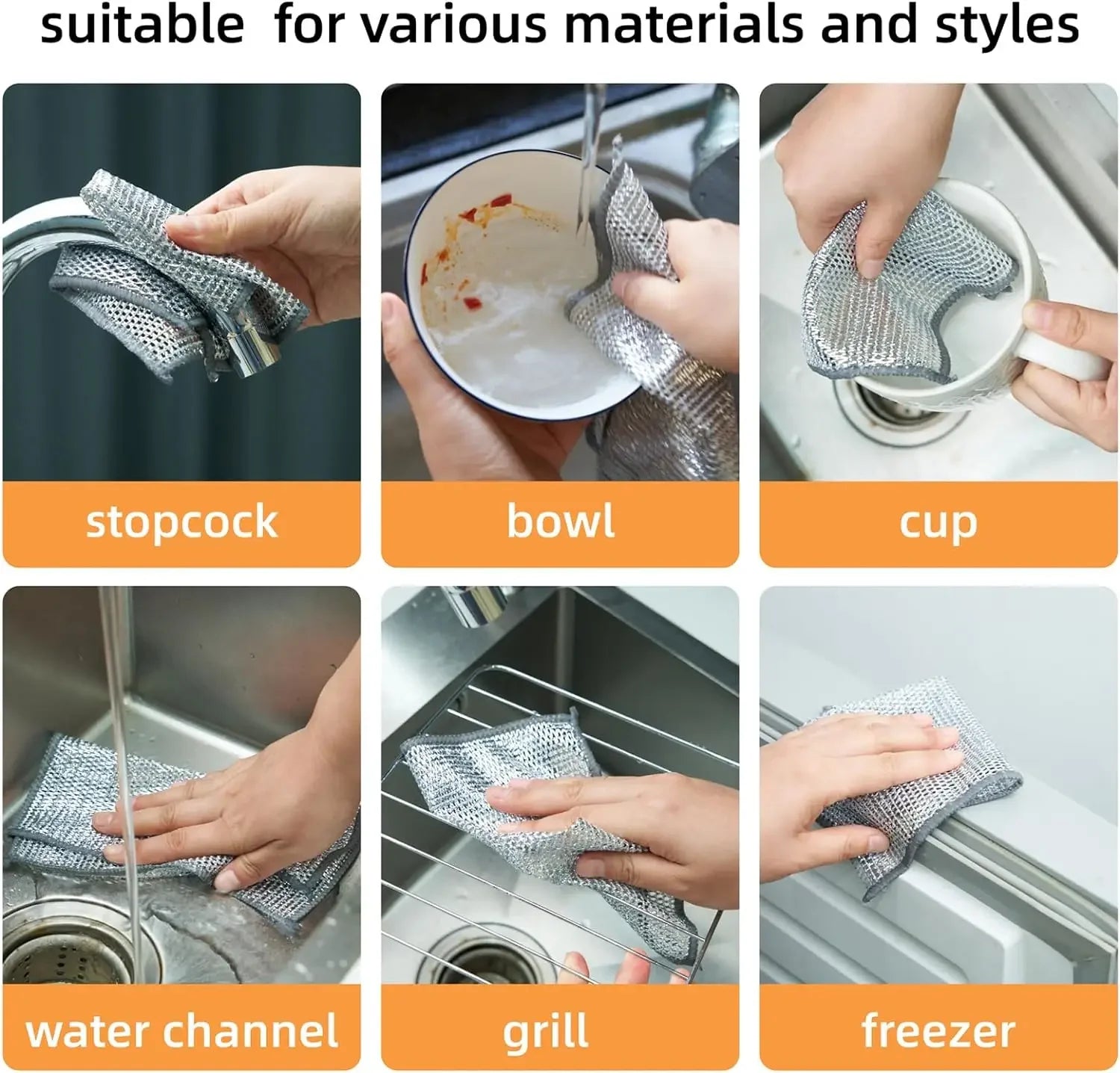 SteelShine Magic Wire Cleaning Cloths — Double-Sided Thickened Metal Scrubber for Dishes & Pots