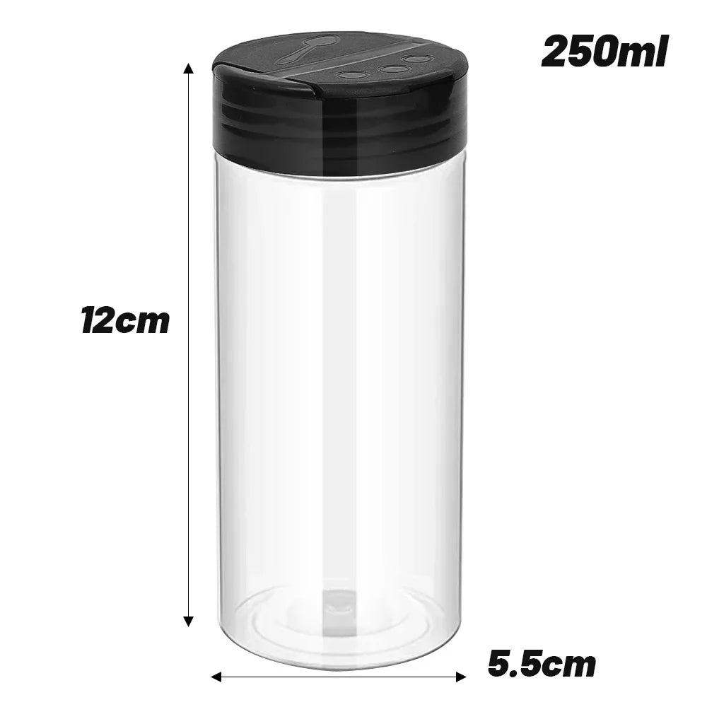 SpiceClear 24-Piece Seasoning Jar Set — Reusable Transparent Spice Containers for Kitchen