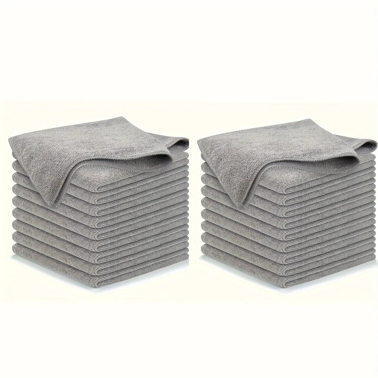 UltraSoft Microfiber Kitchen Towels — Absorbent & Stain-Removing Cleaning Cloth Set (5/10/20 PCS)
