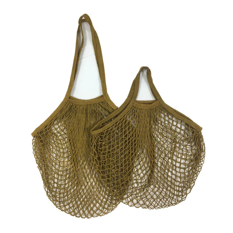 EcoCarry Reusable Cotton Mesh Tote Bags — Organic Washable Grocery Bags for Fruits & Vegetables