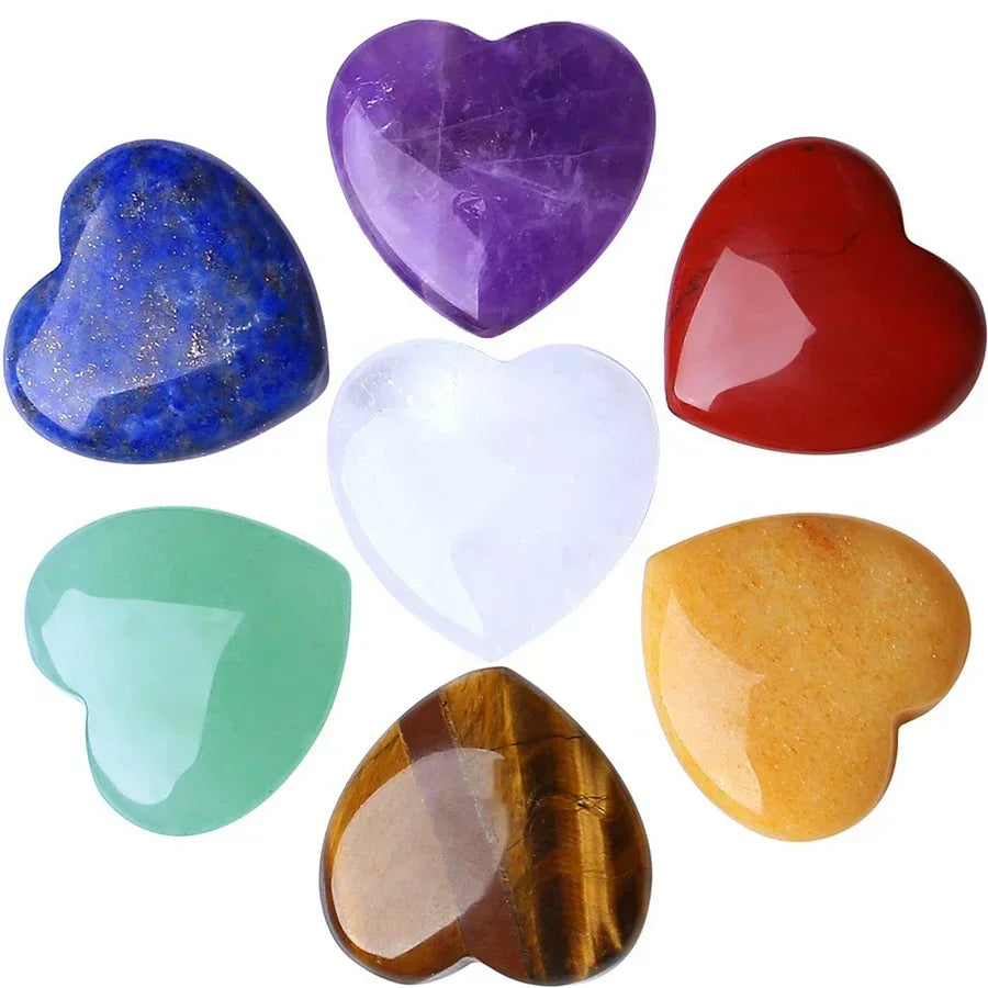 Heart Shape Natural Crystal Healing Stones