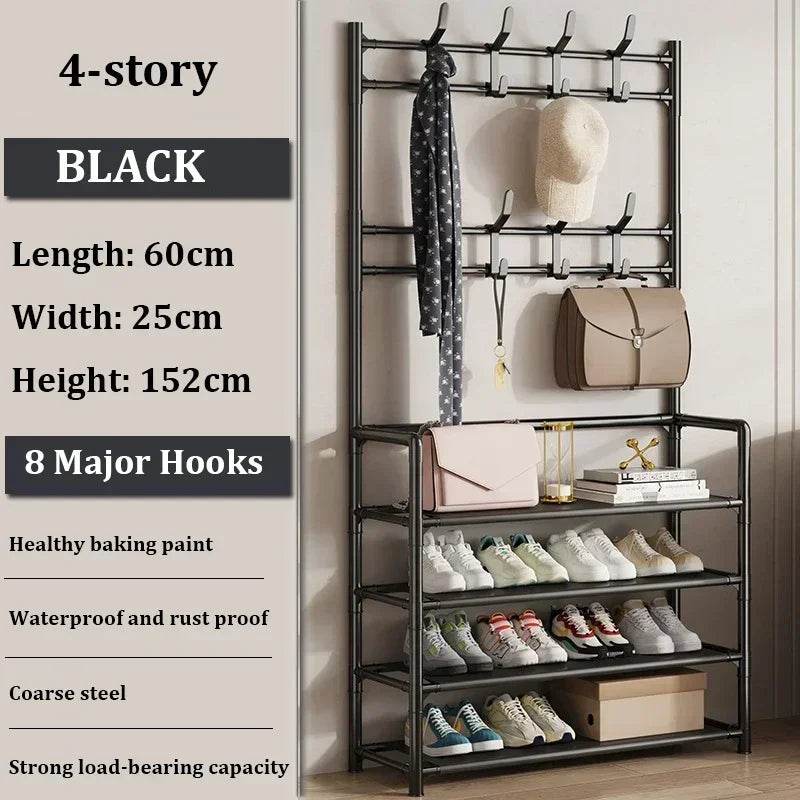 Multi-Layer Shoe and Clothes Storage Rack