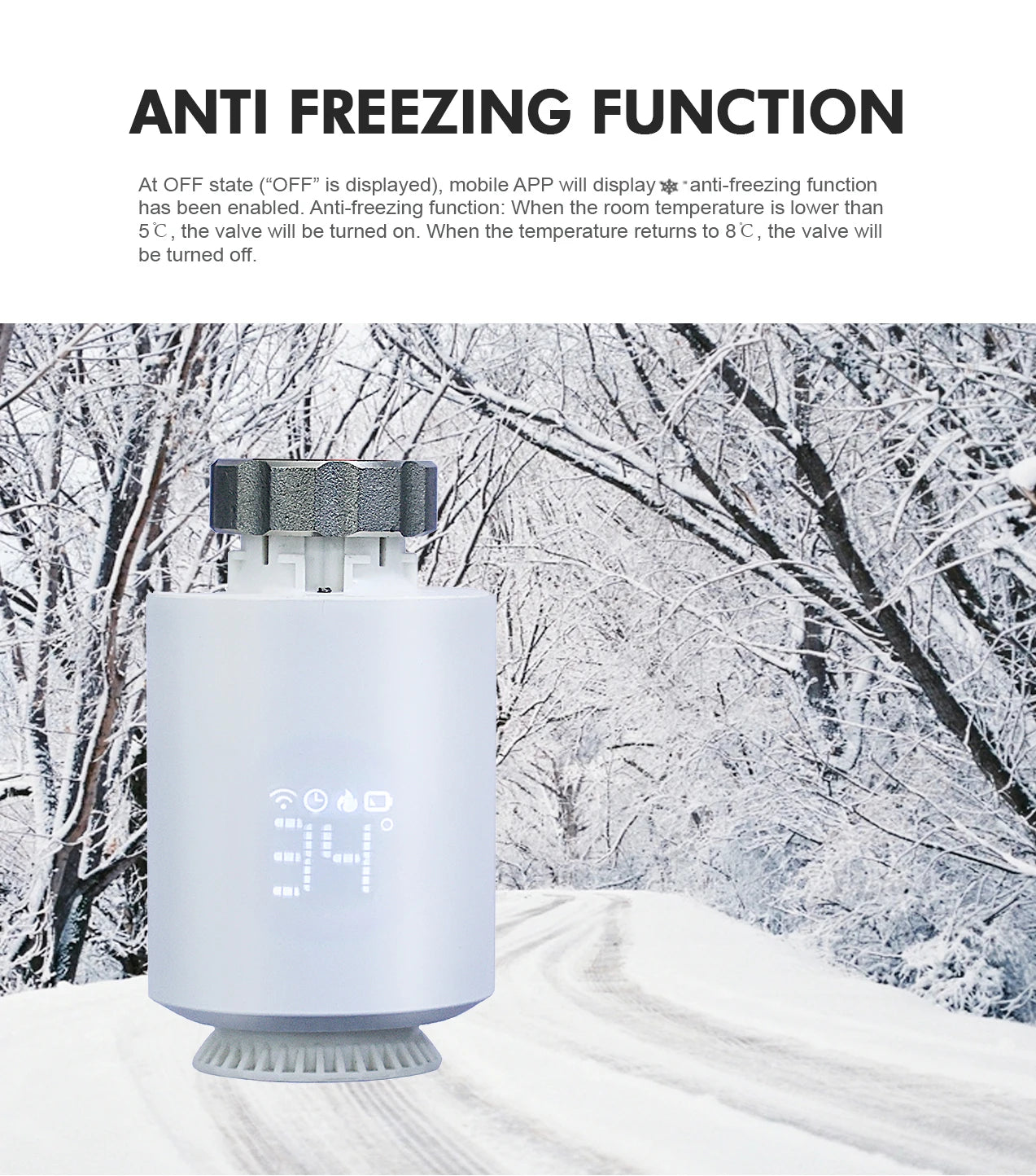 HeatMaster TRV Radiator Valve — Smart Thermostatic Temperature Controller
